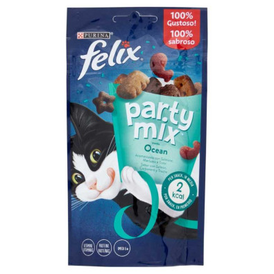 Purina Felix Party Mix per Gatto con Salmone Merluzzo e Trota Gr.60