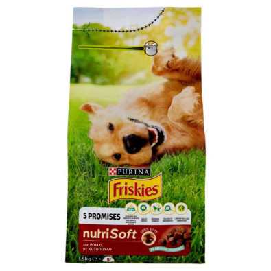 Purina Friskies Nutrisoft Crocchette per Cane Pollo e Cereali Kg.1,5