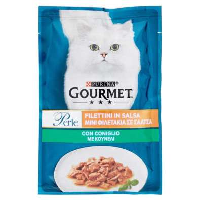 Purina Gourmet Perle Gatto Filettini in Umido con Coniglio Gr.85