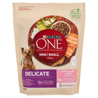 Purina One Cane Mini Crocchette con Salmone e Riso Gr.800