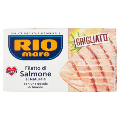 Rio Mare Filetti di Salmone al Naturale Grigliato con Limone Gr.125