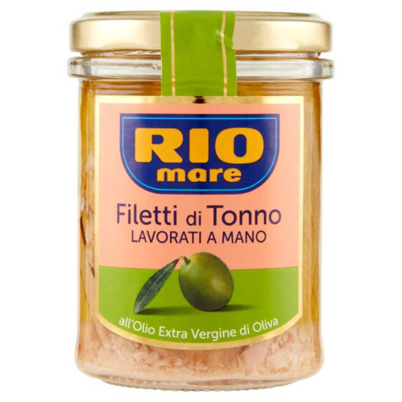 Rio Mare Filetti di Tonno Lavorati a Mano all'Olio Extra Vergine di Oliva Gr.180