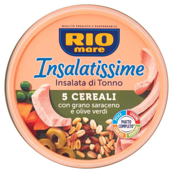 Rio Mare Insalatissime Tonno 5 Cereali con Grano Saraceno e Olive Verdi Gr.220