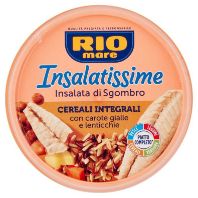 Rio Mare Insalatissime Sgombro Cereali Integrali con Carote Gialle e Lenticchie Gr.220