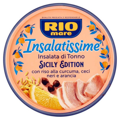 Rio Mare Insalatissime Sicily Edition con Riso alla Curcuma Ceci Neri e Arancia Gr.220