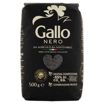 Riso Gallo Riso Nero Integrale da Agricoltura Sostenibile Gr.500