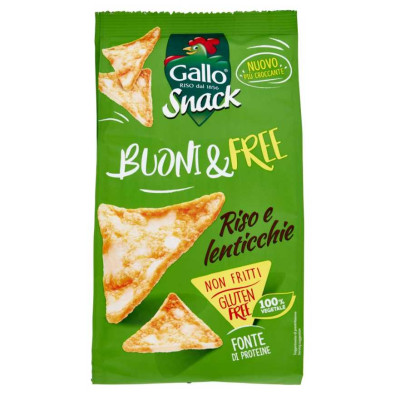 Riso Gallo Snack Buoni & Free Riso Rosso integrale e Lenticchie Gr.80