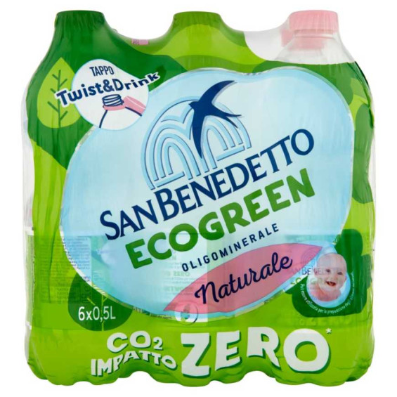 San Benedetto Acqua Minerale Naturale Fonte del Pollino Ecogreen Cl.50X6