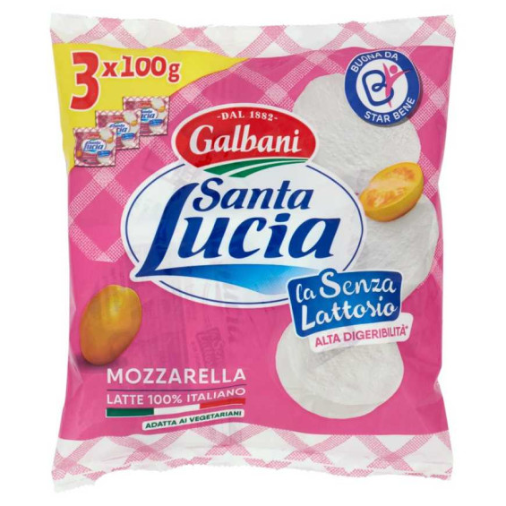 Santa Lucia Mozzarella senza Lattosio Gr.100X3