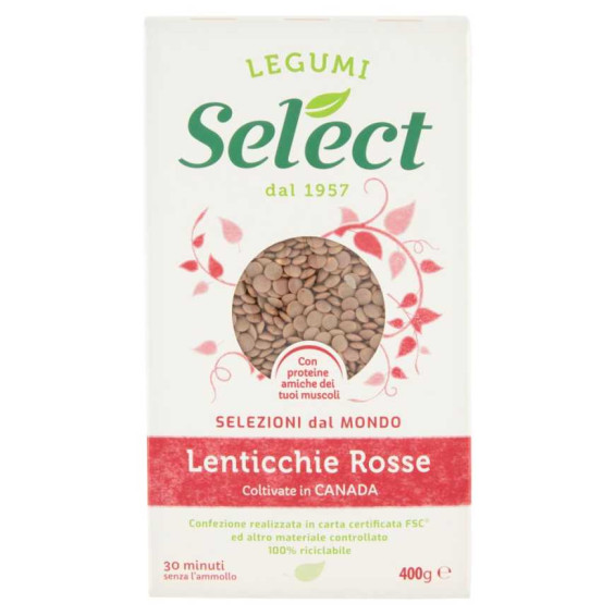 Select Lenticchie Rosse Astuccio Gr.400