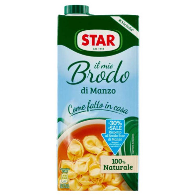 Star il Mio Brodo di Manzo -30% di Sale Lt.1