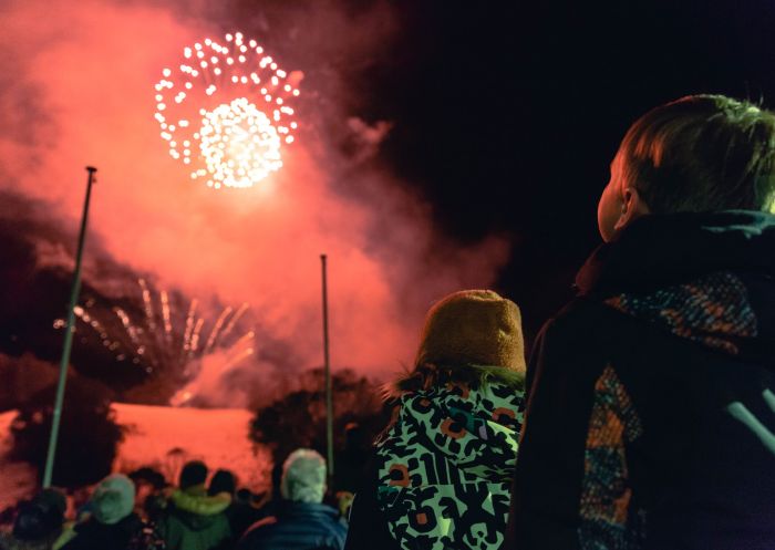 Fireworks at Thredbo Resort, Thredbo in the Snowy Mountains