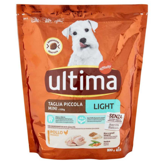 Ultima Dog Crocchette Mini Light al Pollo Gr.800