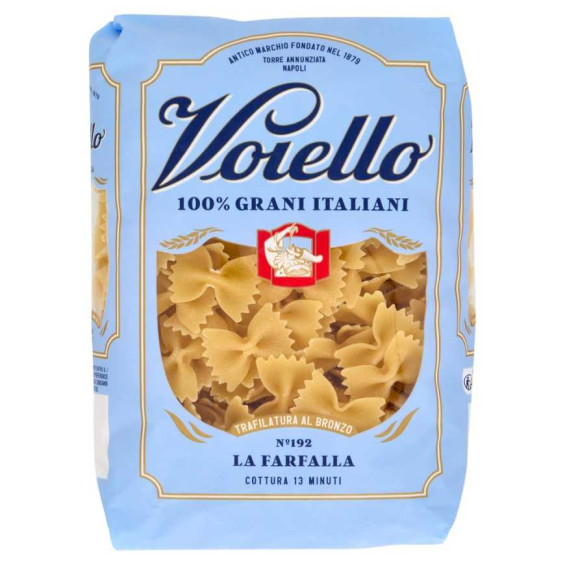 Voiello La Farfalla N°192 Pasta Trafilata al Bronzo di Grano Aureo 100% Italiano Gr.500